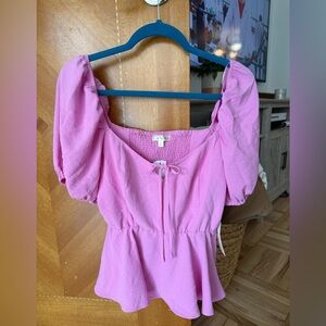 Nine Britton Lilac Puff Sleeve Blouse